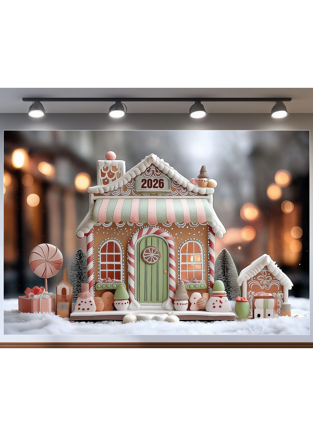 Фотозона Пряничный дом с карамельной крышей – №46544 Vinylpex (369930014)