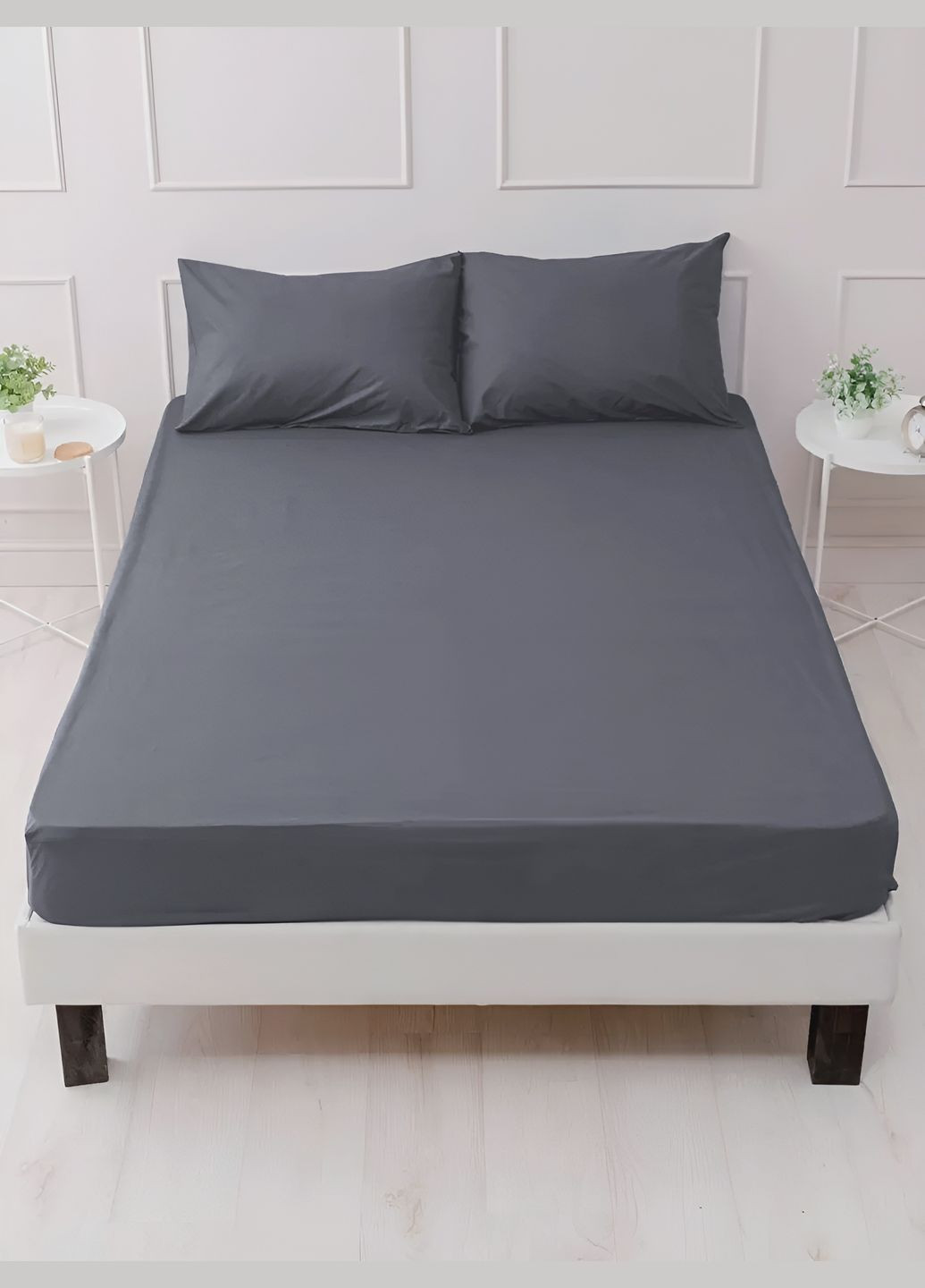 Простынь на резинке microfiber Grey 180х200 (GDMGSHEETF180200) Good-Dream (321966438)