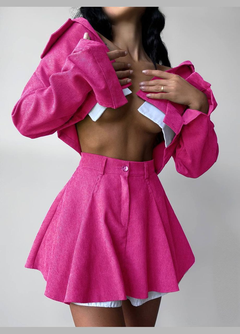 Костюм двійка мікро вельвет піджак та спідниця Україна (347232658)