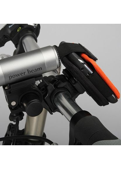 Велосумка на кермо IB-PB1 для телефона, чорний-жовтогарячий (SAI022) Ibera (369781249)