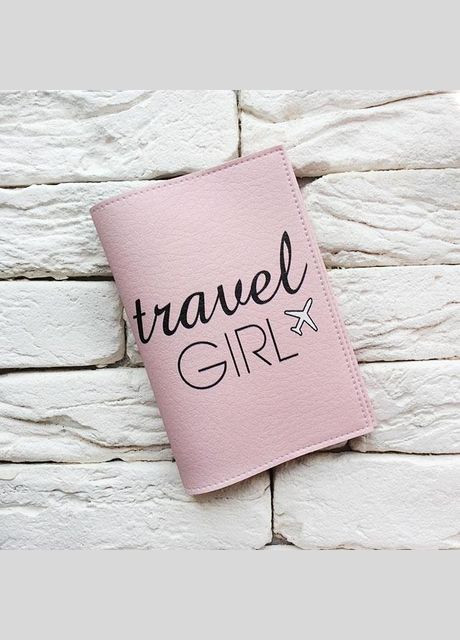 Обкладинка для паспорта Travel girl 2 (рожевий) No Brand (301083533)