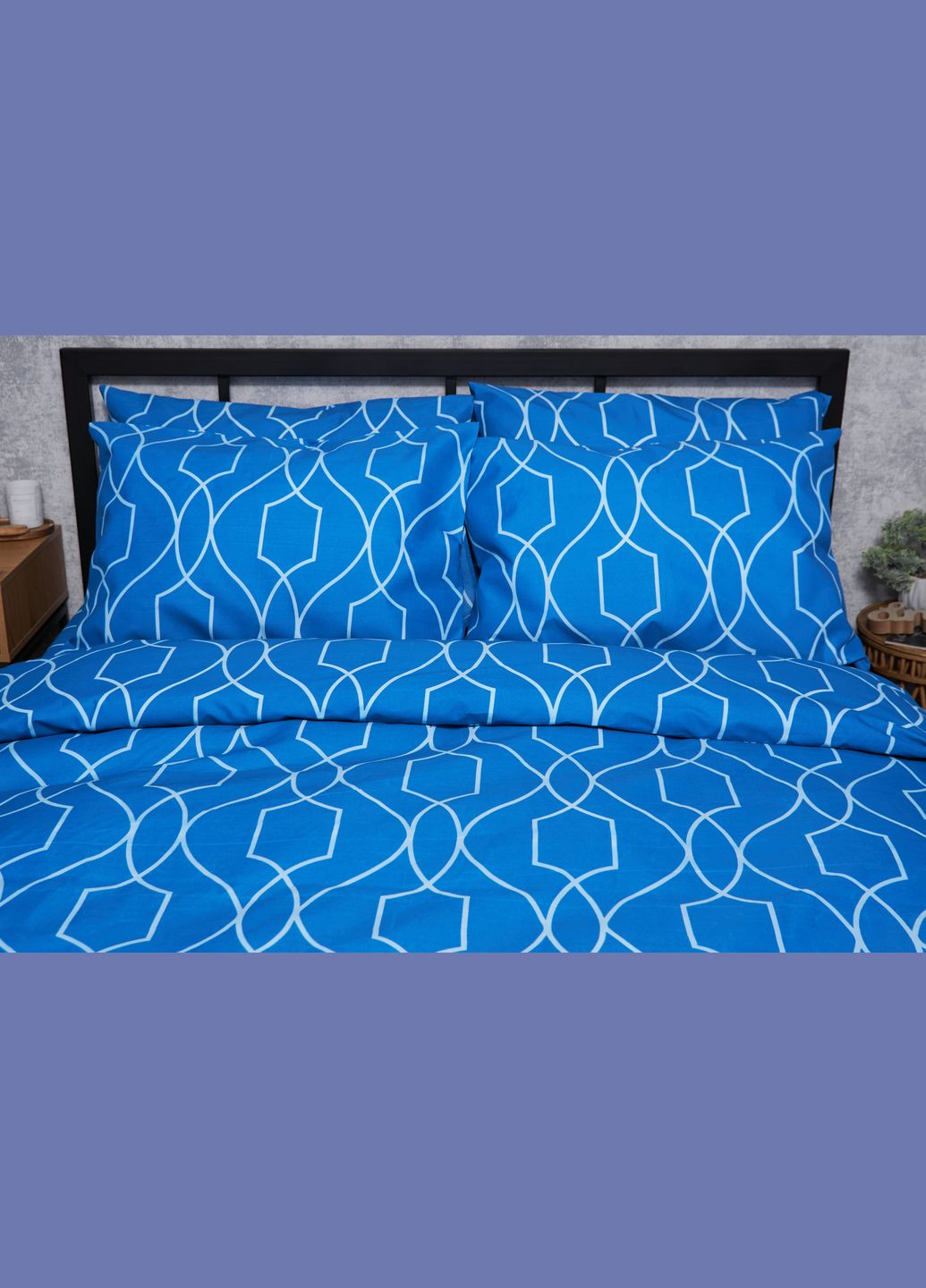 Комплект постельного белья Микросатин Premium «» семейный 143х210х2 наволочки 2х40х60 (MS-820005170) Moon&Star Ocean Breeze (293147833)