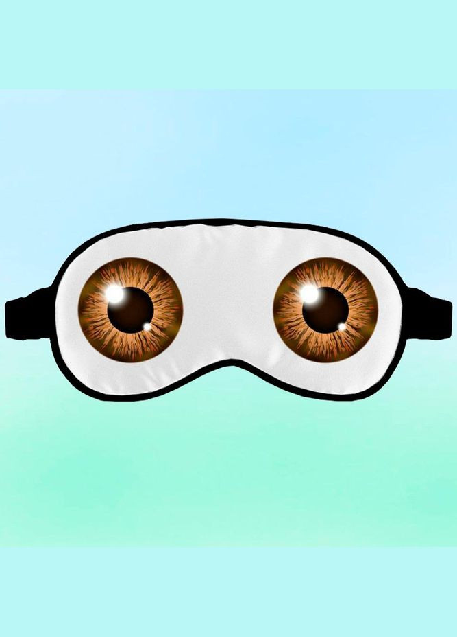 Маска для сна глаза #16 Черная с принтом No Brand (315041251)