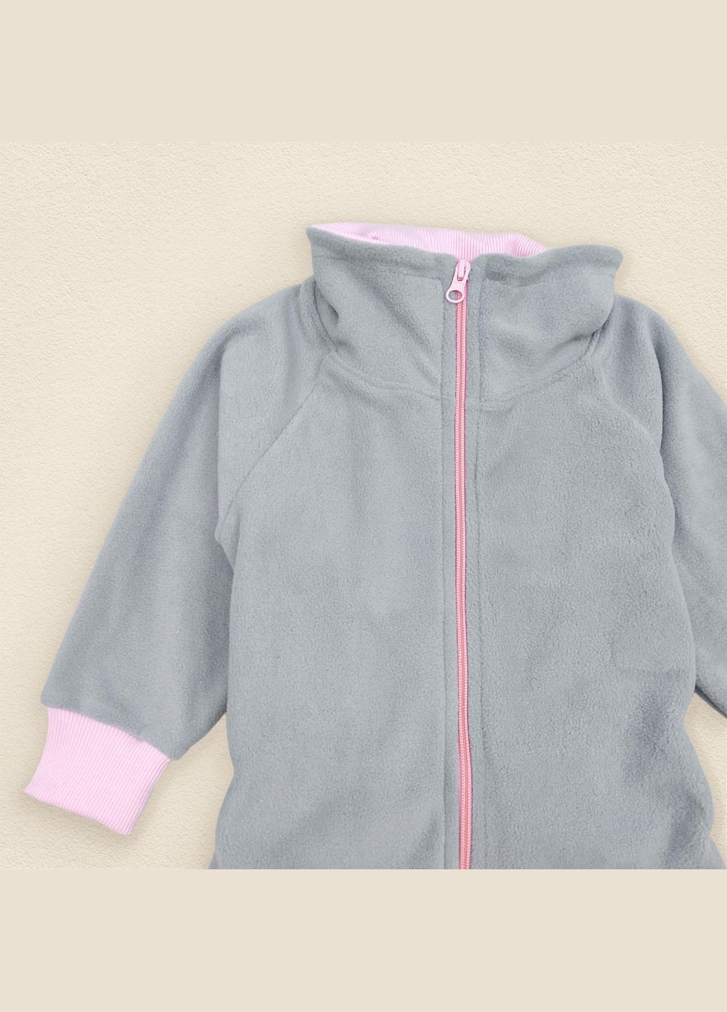 Ромпер дитячий флісовий на блискавці Jerry Сірий dexter's (300482460)