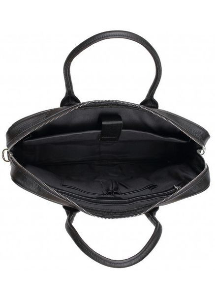 Шкіряна чоловіча сумка портфель для ноутбука чорний No Brand (314942608)