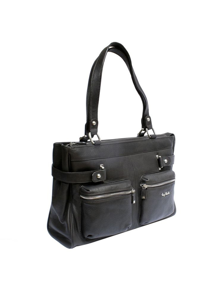 Жіноча шкіряна сумка-тоут коричневого кольору Contatto 9060 moro Tony Perotti (303829832)