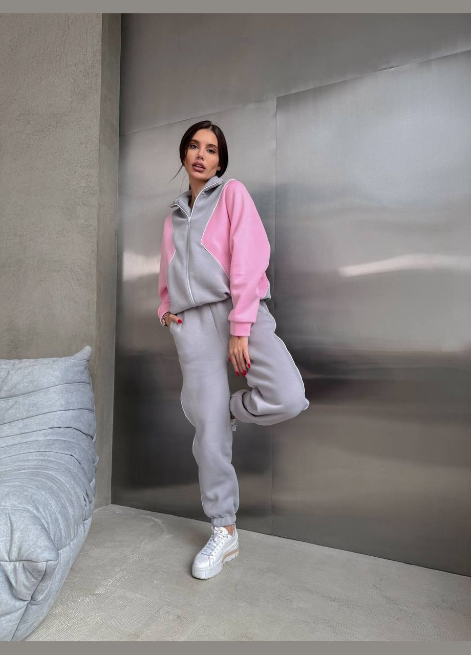 Женский спортивный костюм теплая и стильная тринитка на флисе No Brand (307059582)