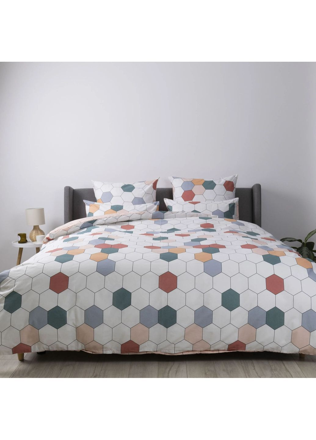 Полуторный комплект постельного белья с наволочками 50*70 см, 115 гр/м2 Красочные соты Разноцветный (16560150215) ТЕП (364237751)