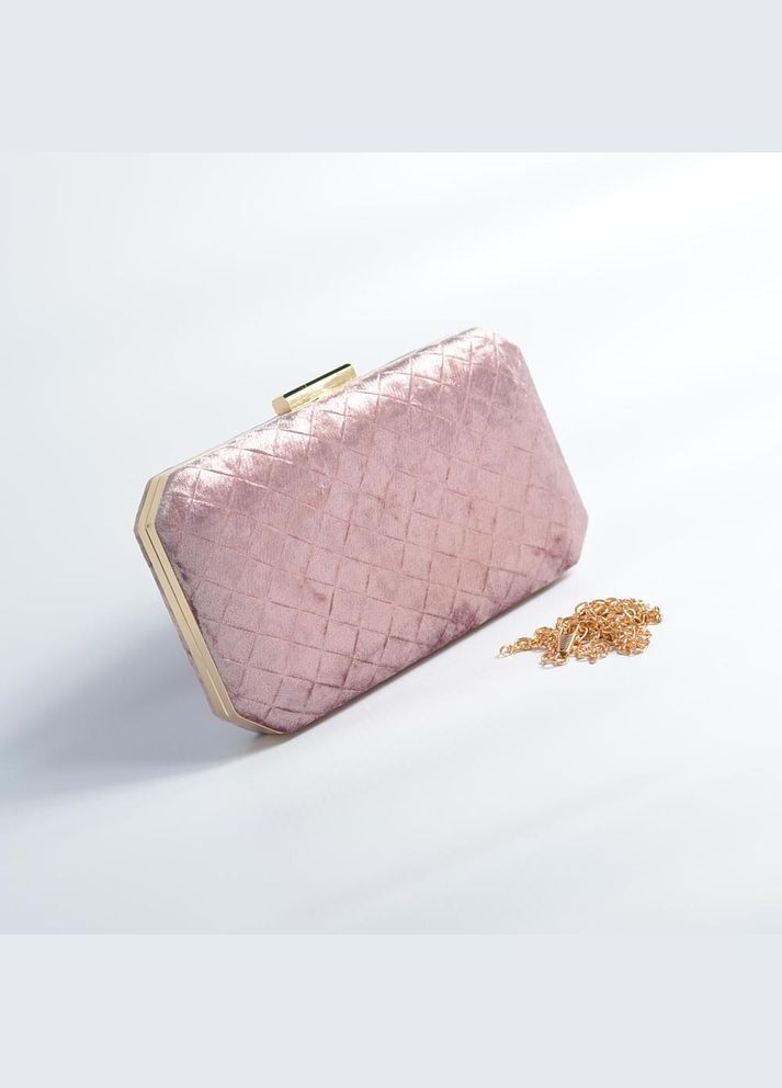 Розовая вечерняя сумка клатч бокс из бархата No Brand (294092707)