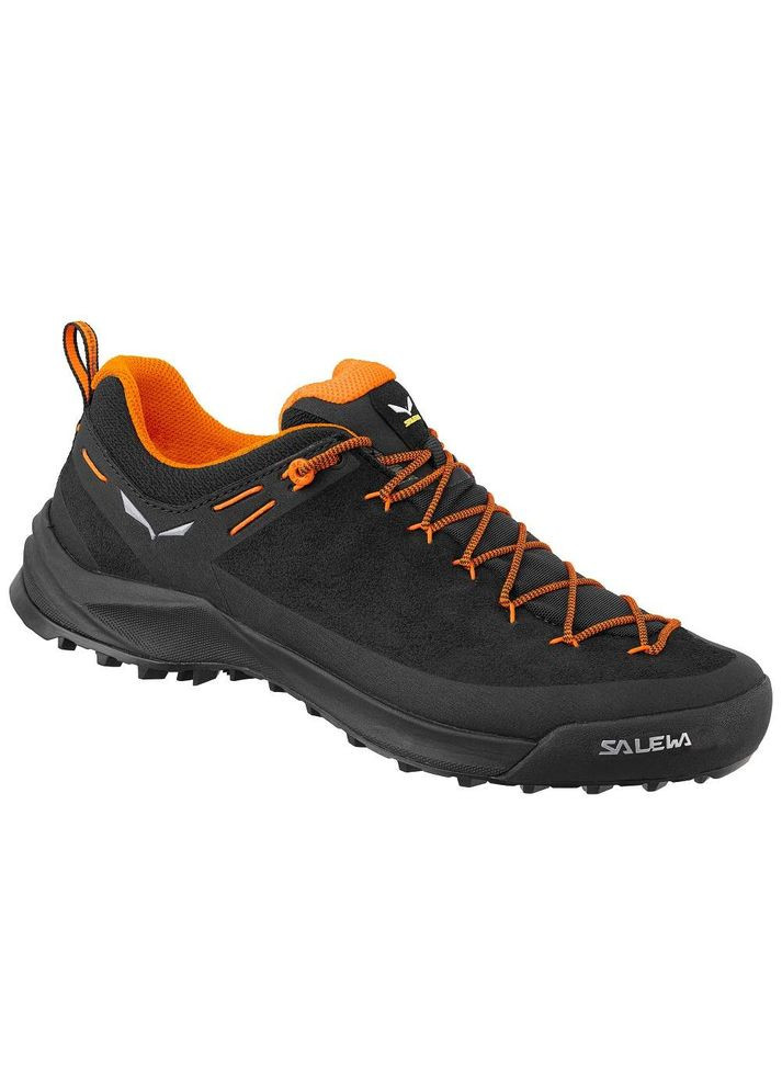 Цветные всесезонные кроссовки ms wildfire leather черный-оранжевый Salewa