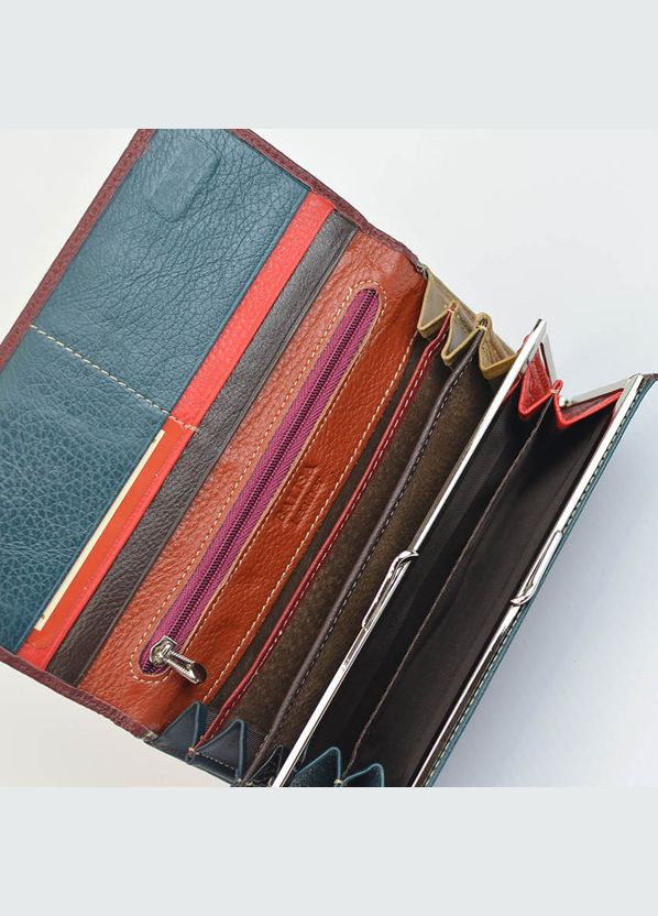 Бордовий жіночий шкіряний класичний гаманець на магнітах із монетницею всередині Balisa (316710058)