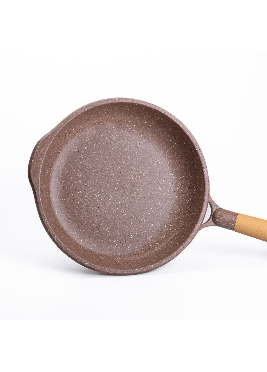 Алюмінієва сковорода 2,8 л з мармуровим антипригарним покриттям Ø 28 см кавова MGC HP-4-425CO Jooki (358705791)