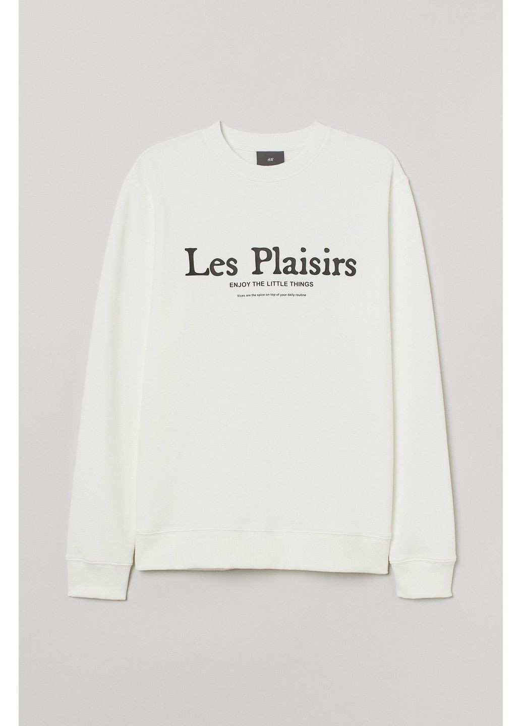 Белый свитшот H&M надпись (305840485)