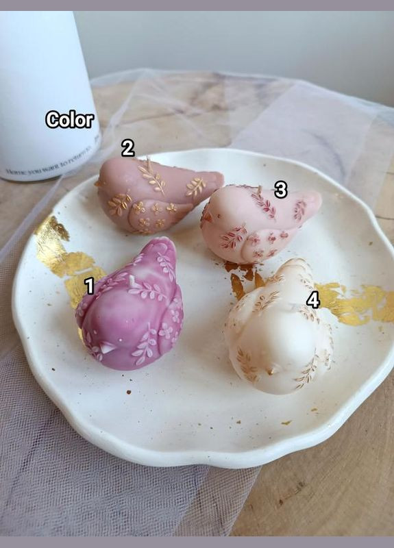 Ароматична свічка голубка, соєвий віск, ручна робота, весняний декор, великодній подарунок Hand Made (317347980)