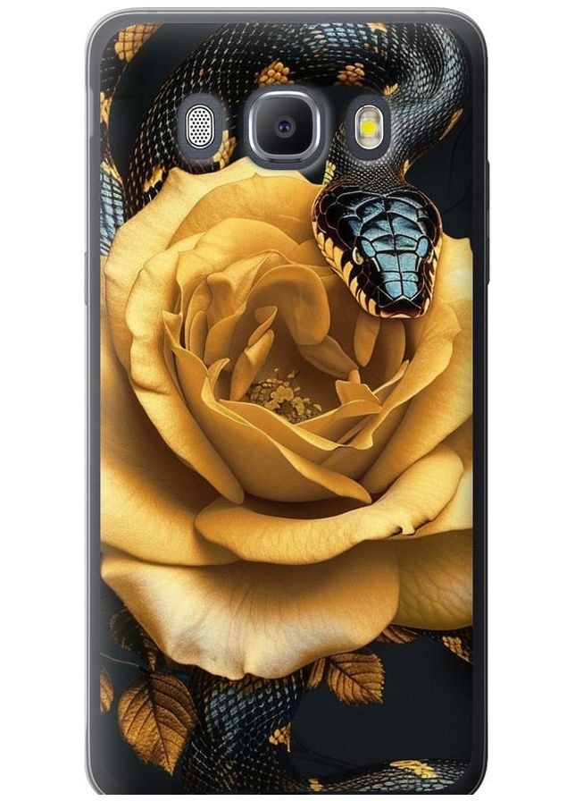 Силиконовый чехол 'Black snake and golden rose' для Endorphone Samsung Galaxy J5 (2016) J510H (286764686)
