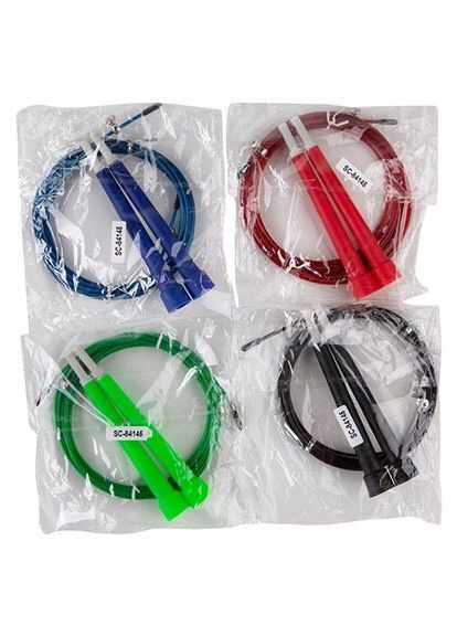 Скакалка для кроссфита пластиковая, скоростная скакалка черная 3 м 84145 World Sport (297080189)