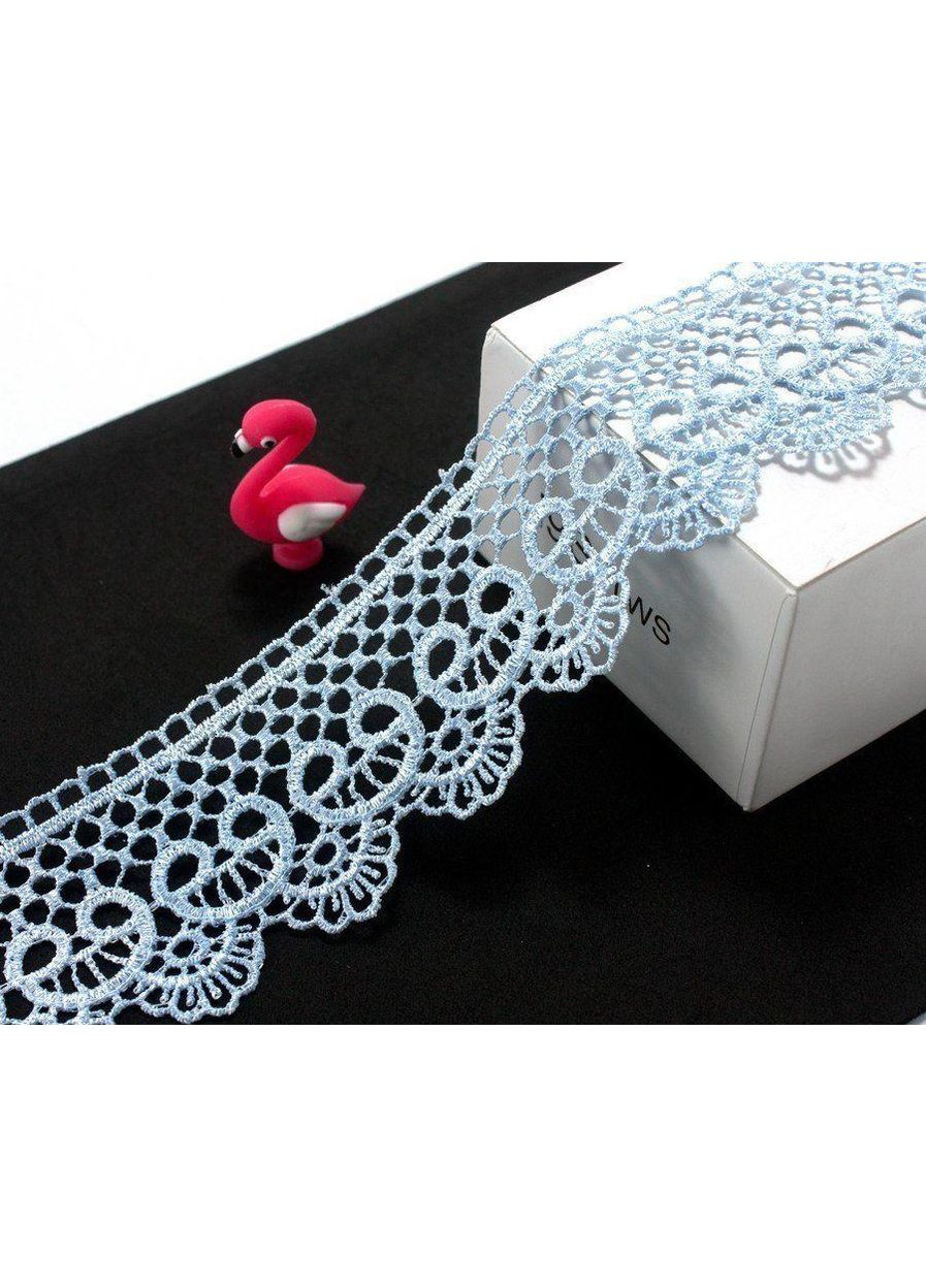 (1 метр) Кружево макраме 5см "Завиток" цвет - голубой Plus-plus (352746778)