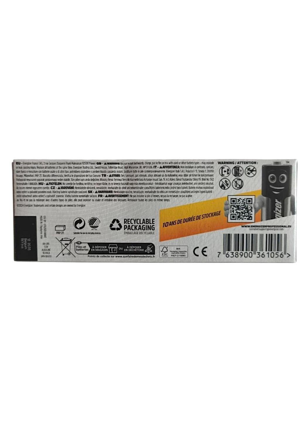 Батарейка LR6 Industrial P10 10 шт. 1056 Energizer (397894092)