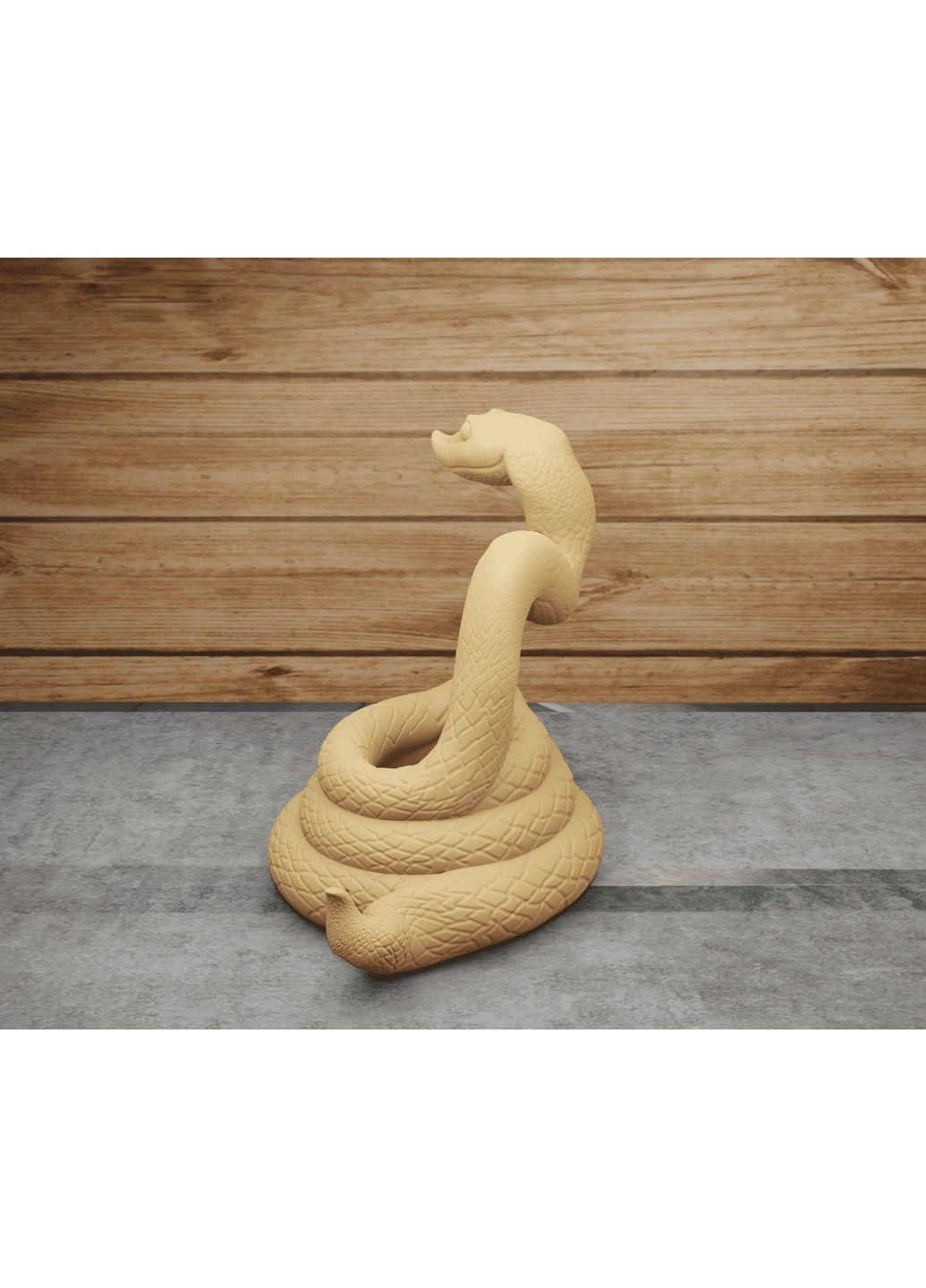 Статуэтка Змея "Смешной удав", символ 2025 года. Белая ЗаСвіт (369718414)