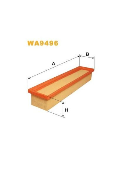 Фільтр повітряний RENAULT CLIO III 1.2I 16V, MODUS 1.2I 16V, TWINGO 1.2I 16V 7/04--> WA9496-ua WIX Filters (366167777)