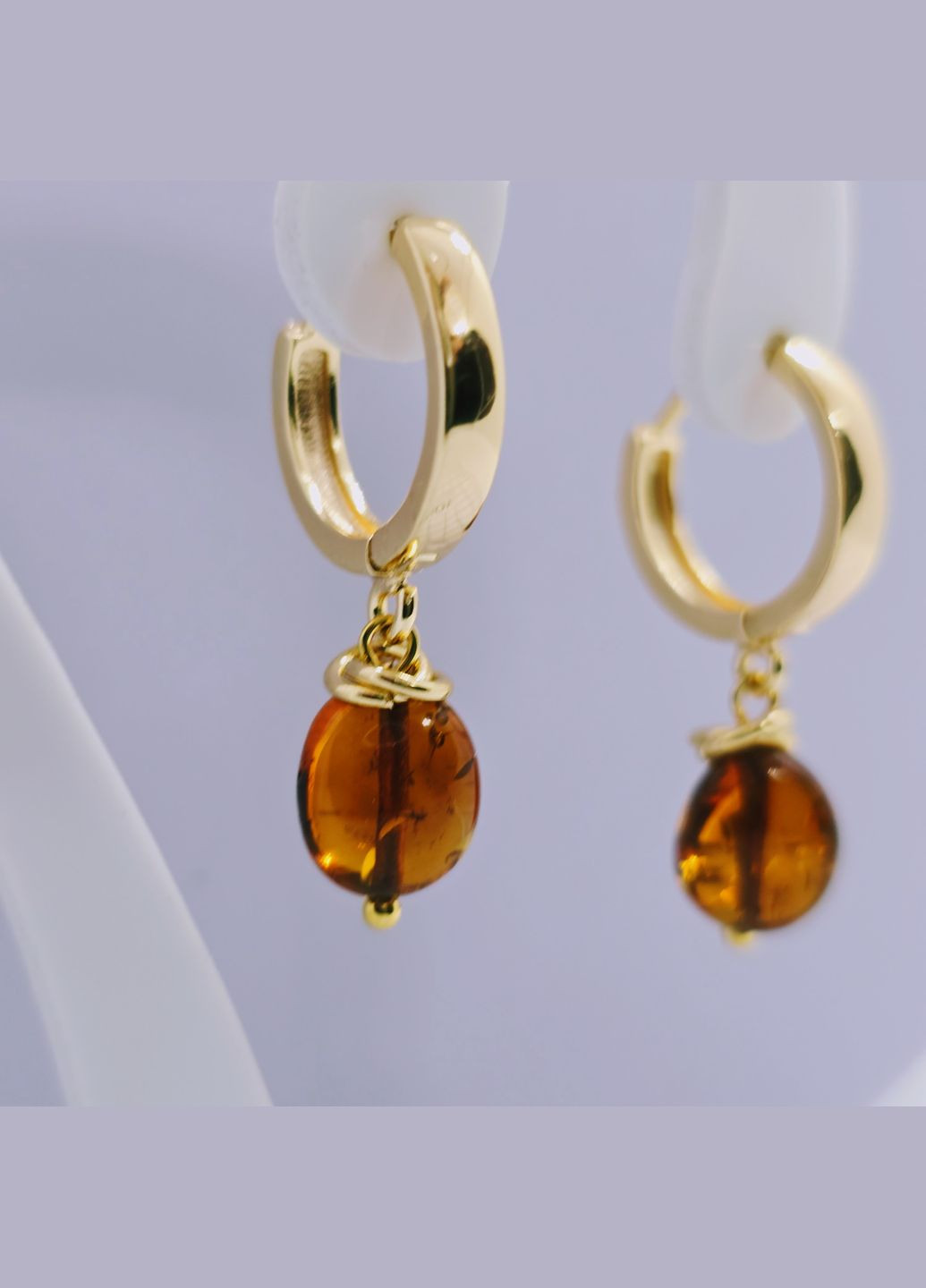 Серьги 3287 из натурального янтаря MINOV (333984738)