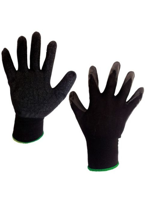 Перчатки рабочие трикотажные (чорные), латексные покрытие (черный) р. 58116 (WE2125) Werk (292632315)