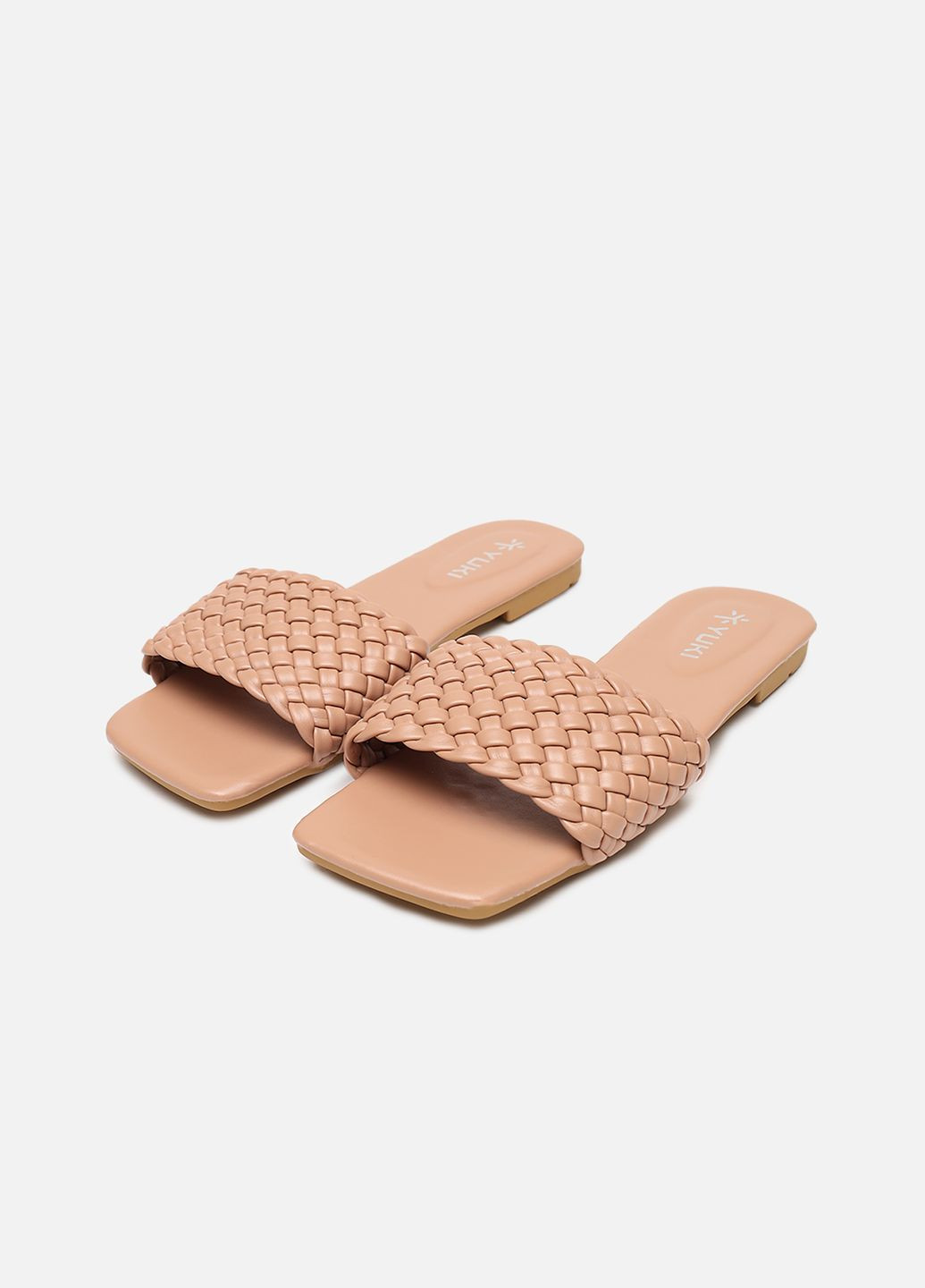 Шльопанці на каблуку жіночі колір бежевий ЦБ-00267955 Yuki (327999552)