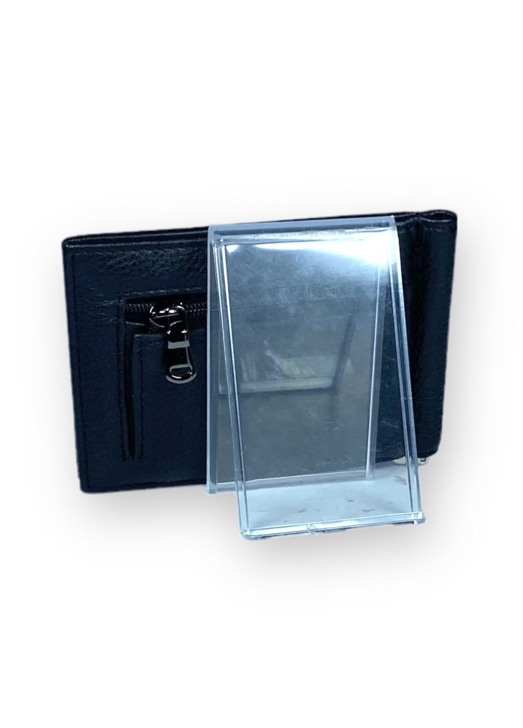 Чоловічий гаманецьзатискач натуральна шкіра 1 відділення для купюр розмір: 11*8*1 см чорний Moro (266912024)