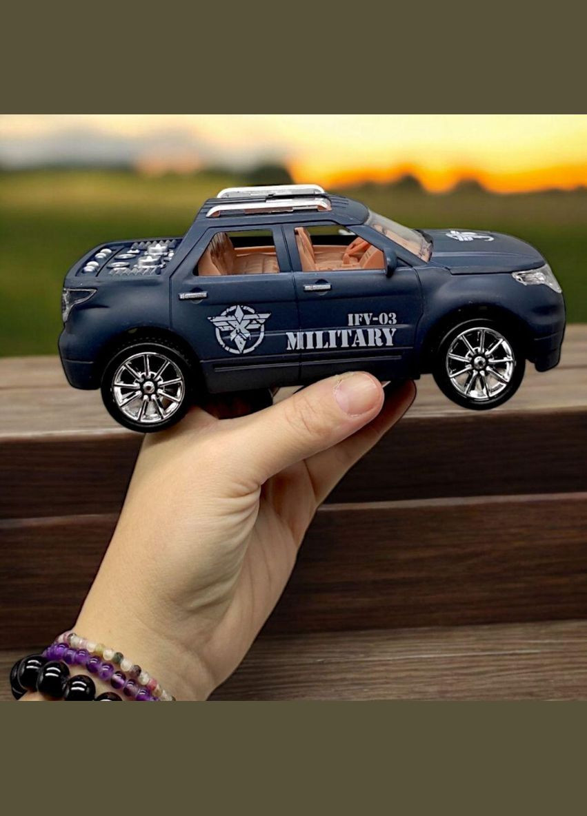 Іграшка Машинка джип інерційна "Швидка допомога (військова)", попелясто-синя (61-2) MIC (366341676)