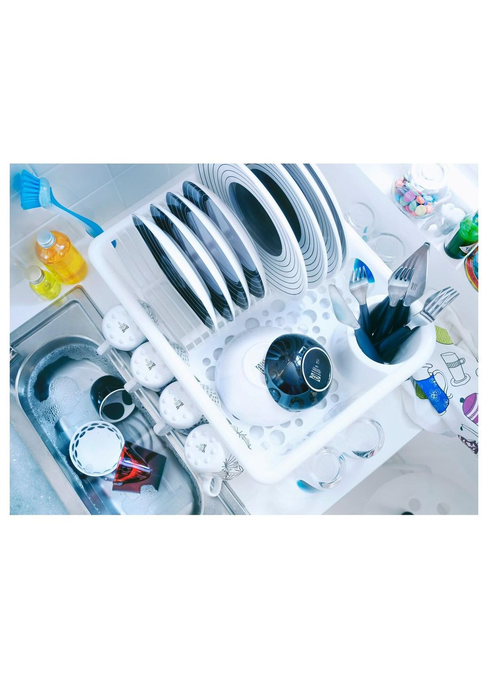 Сушка для посуду ІКЕА FLUNDRA білий (40176950) IKEA (267901650)