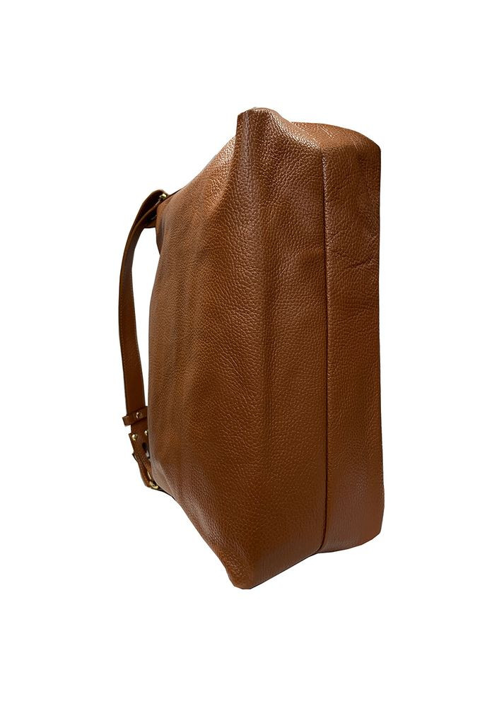 Сумка жіноча карамельна шкіряна італійська (Д/Ш/В) 38/14/33(см) Felicita (336377746)