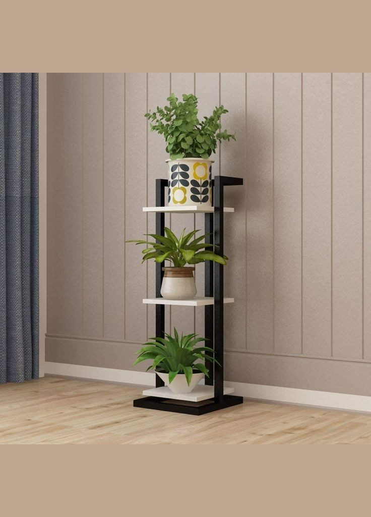 Підставка для квітів з дерева Шанцелярія 3 венге-зефір (ЦВТ-31031220) No Brand (328226542)