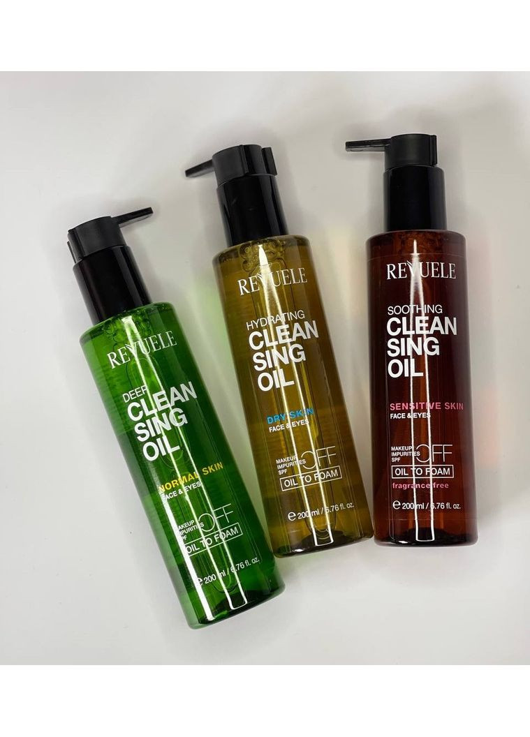Олія для очищення обличчя зволожуюча 200 мл REVUELE (362193096)