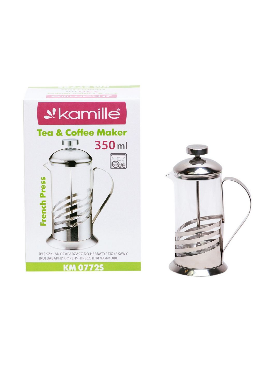 Заварник френчпресс для чая и кофе 350 мл Kamille (289365299)