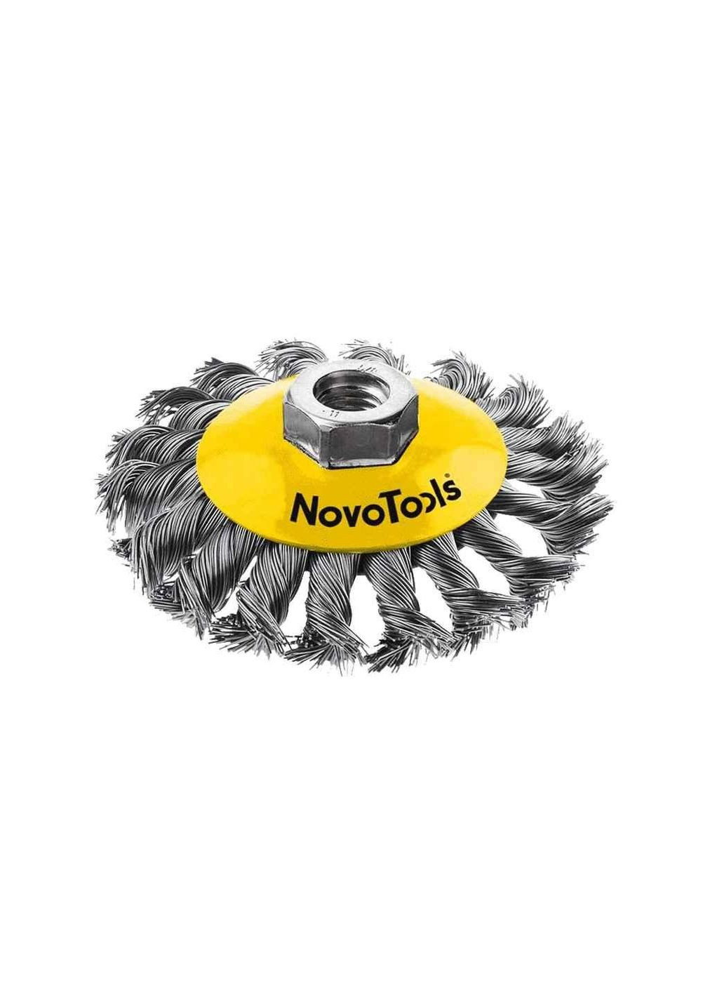 Щетка конусообразная 115мм плетеная проволока ТМ NovoTools (335403613)