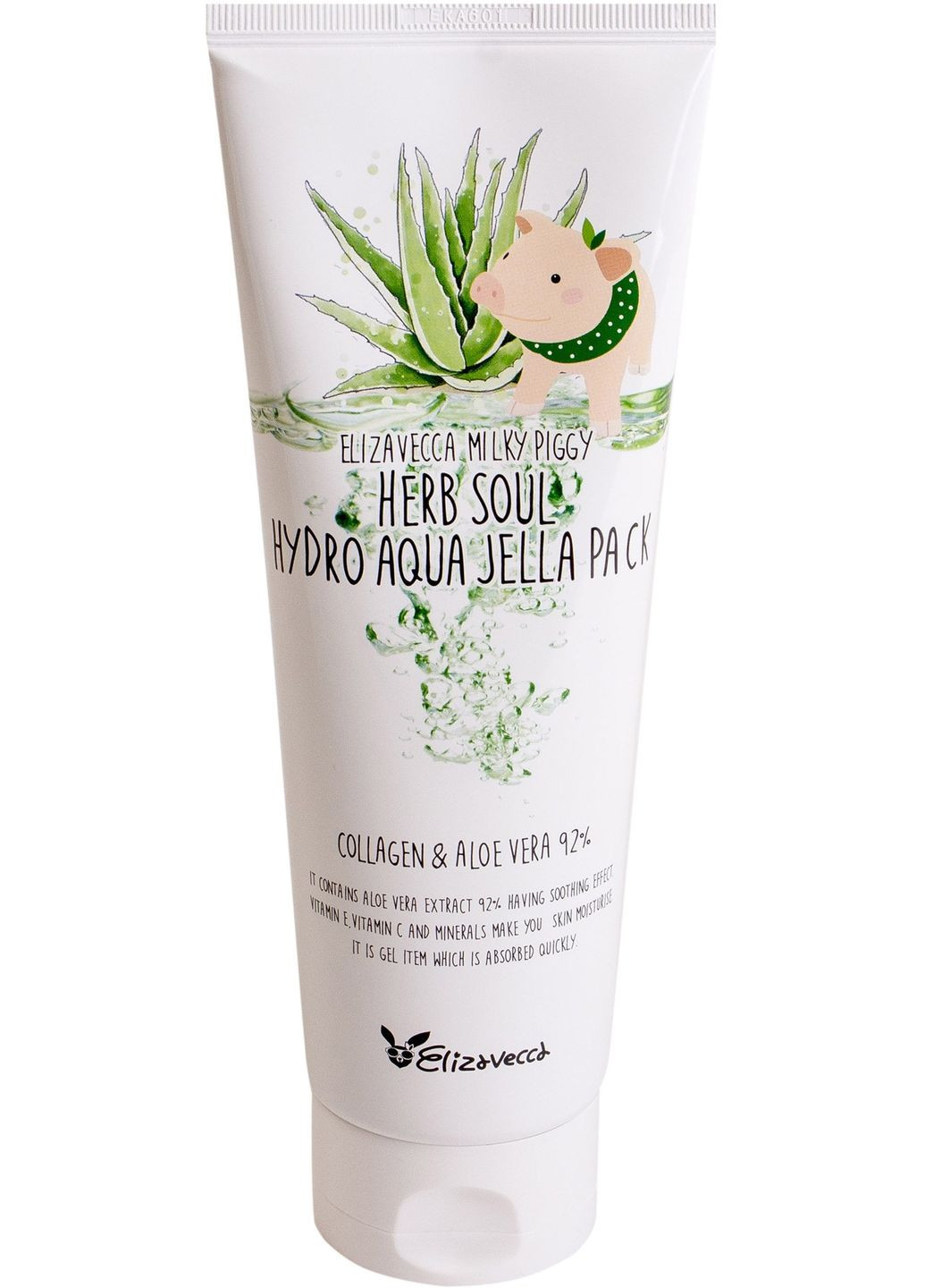 Маска зволожувальна з алое та колагеном Face Care Milky Piggy Herb Soul Hydro Aqua Jella Pack 250ml (2-695002) Elizavecca (369792425)