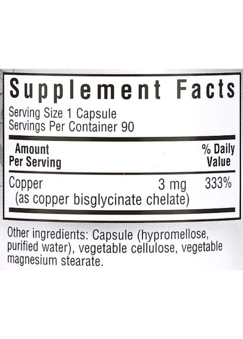 Albion Chelated Copper 90 Veg Caps Bluebonnet Nutrition (333193952)