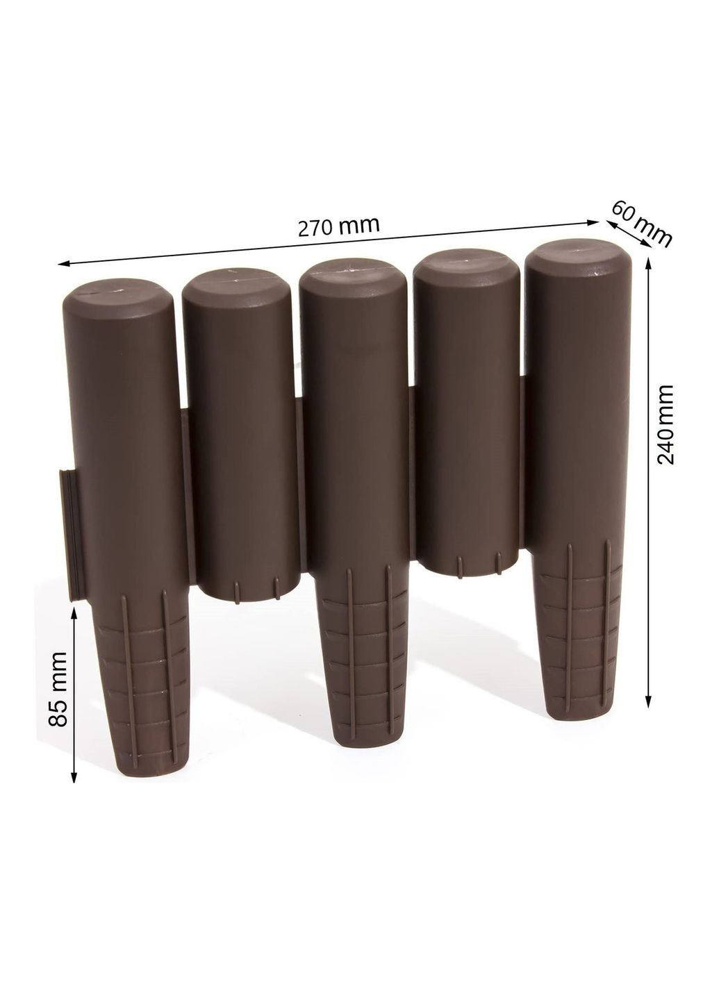 Палісад садовий PALISADA, трубчастий, коричневий, 2,7 м Prosperplast (329826945)