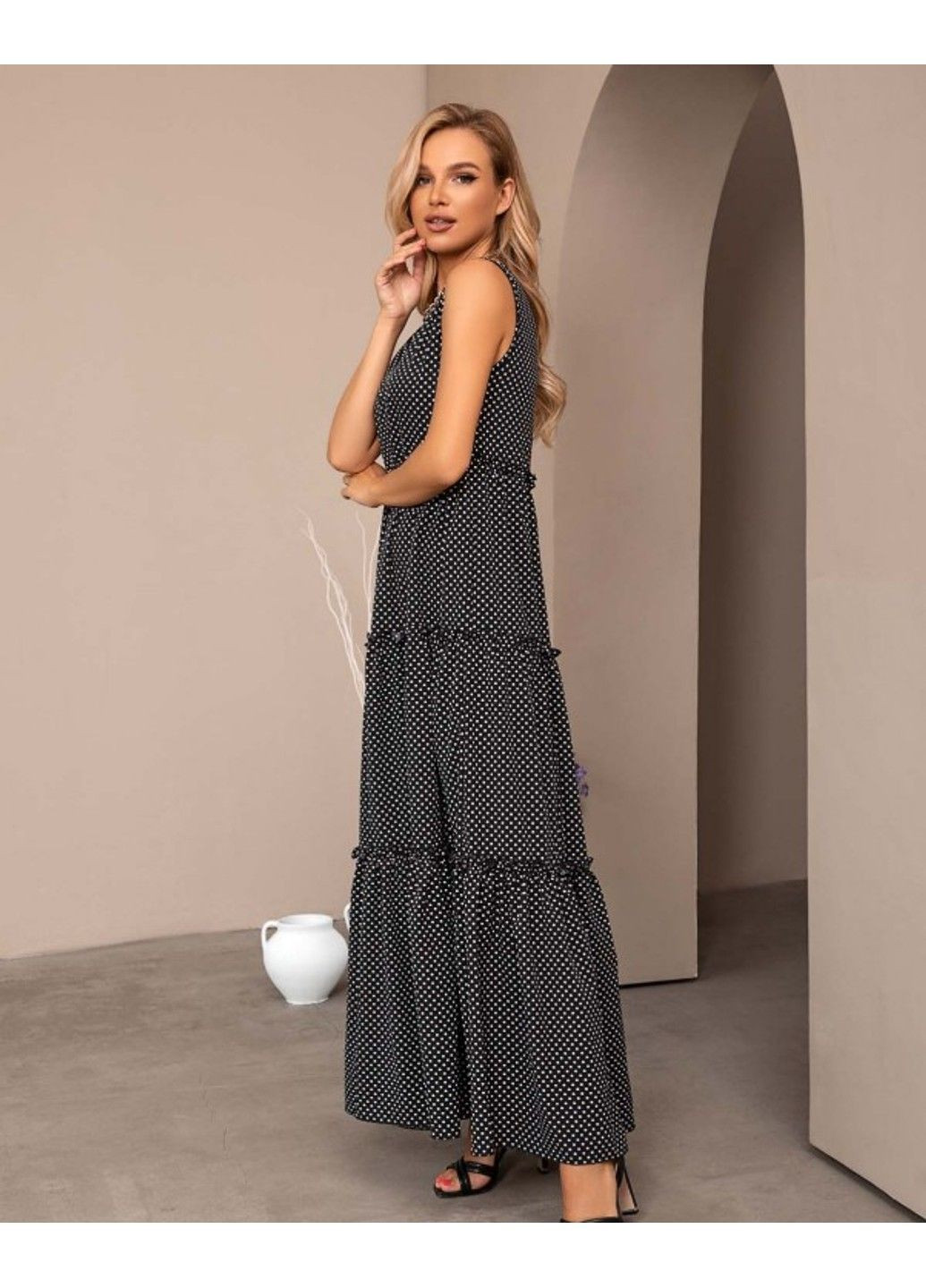 Черное повседневный платье 11733 l черный ISSA PLUS