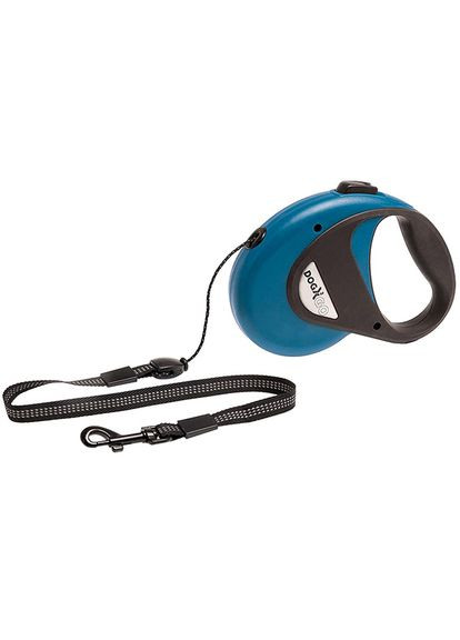 Повідець рулетка для собак Dogx2GO Cord S до 12 кг світловідбивний шнур 8 м Синій (5415245003405) Flamingo (279562065)