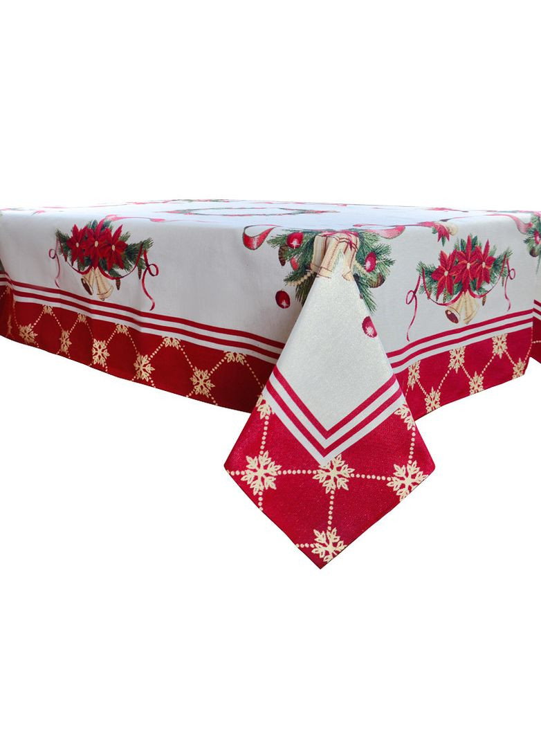 Скатерть гобеленовая новогодняя с люриксом 140х240 см 716-026 Lefard (346532514)