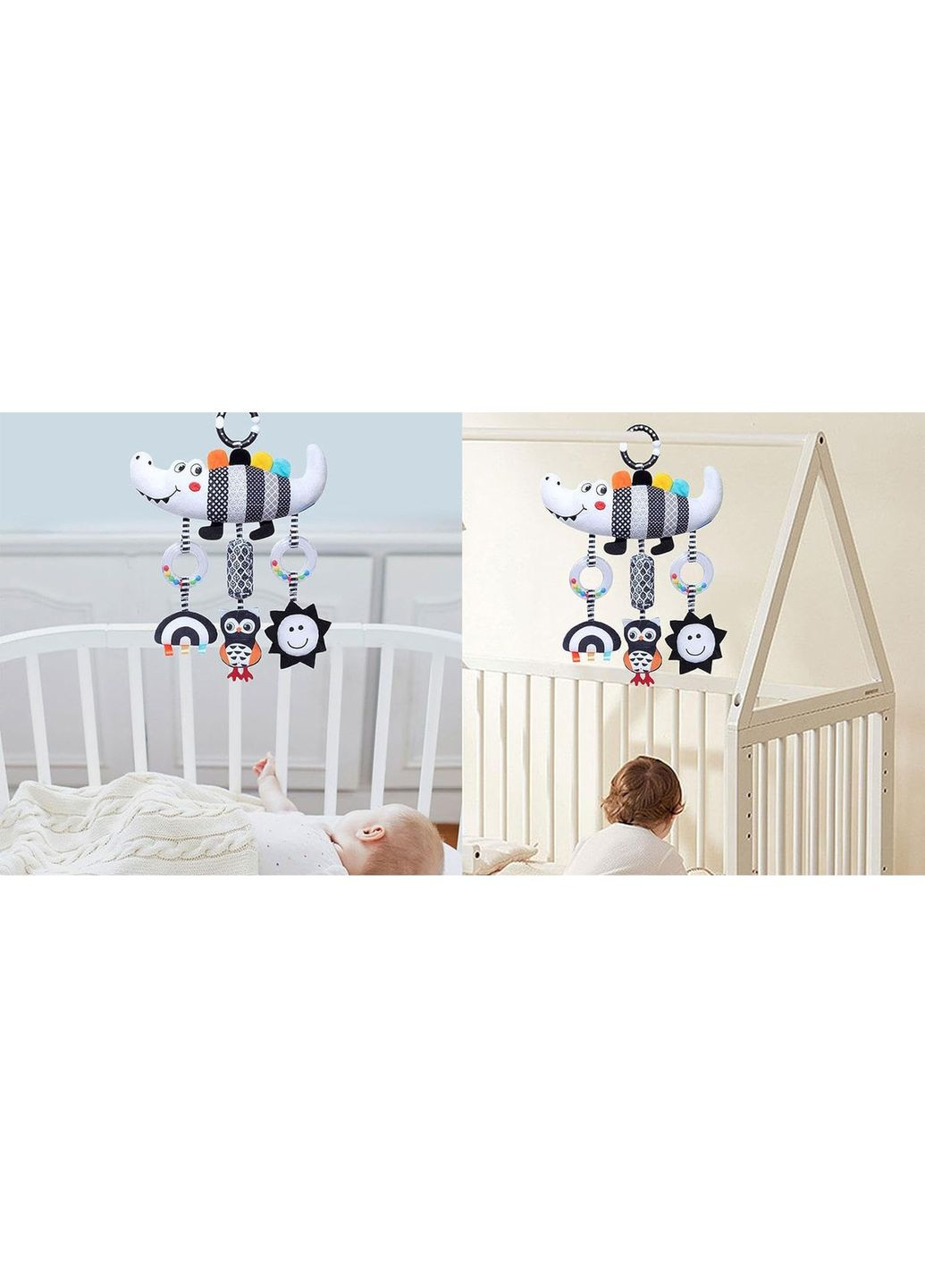 Игрушка подвеска «Крокодил» для кроватки, коляски и автокресла 35х25 см Baby Team (364204219)