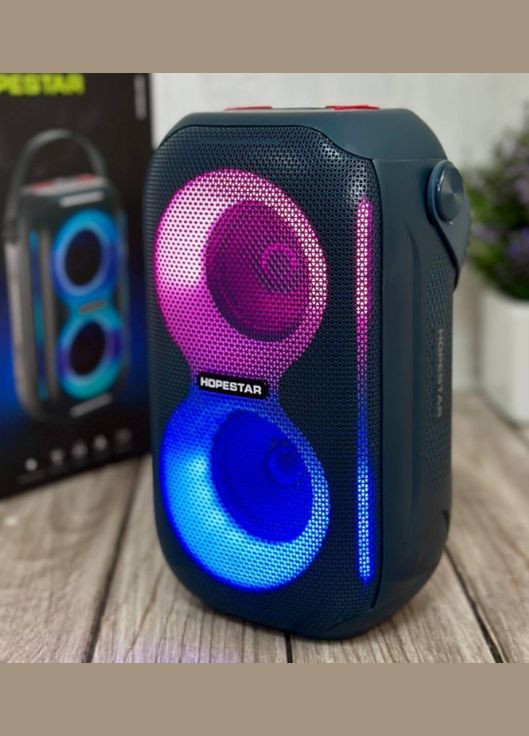 Музична колонка бездротова з підсвічуванням чорний (2390000011) Hopestar Party 200 Mini (340912470)