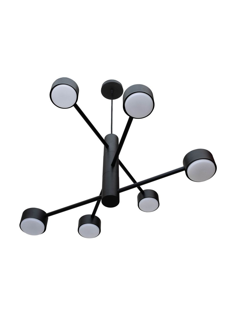 Люстра підвісна Copter на шість плафонів GX53 чорна NL 8043-6 BK MSK Electric (325882621)