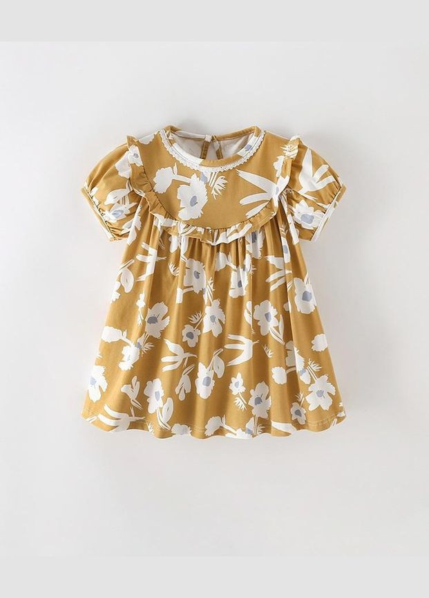 Бежевое детское летнее платье для девочки арт 10212 бежевый Malwee (323456876)