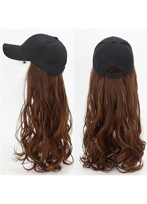 Парик кепка с волнистыми волосами 60 см Шатенка No Brand (372792190)