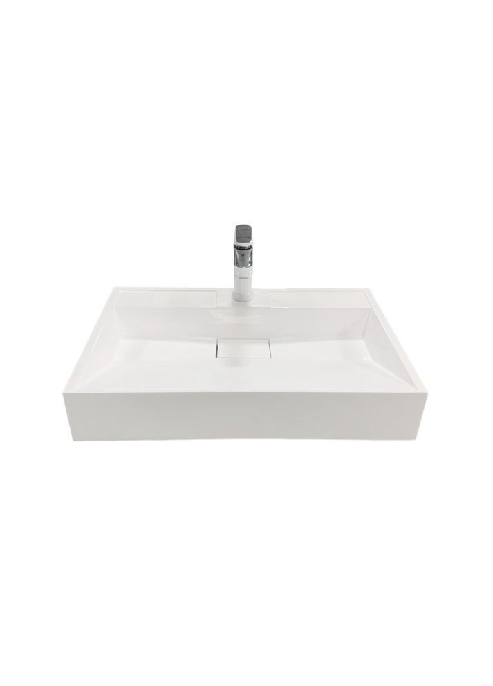 Умивальник 500х380мм, з отвором для змішувача/переливу, прямокутний VISION Білий (35670500380) Adamant (373006133)
