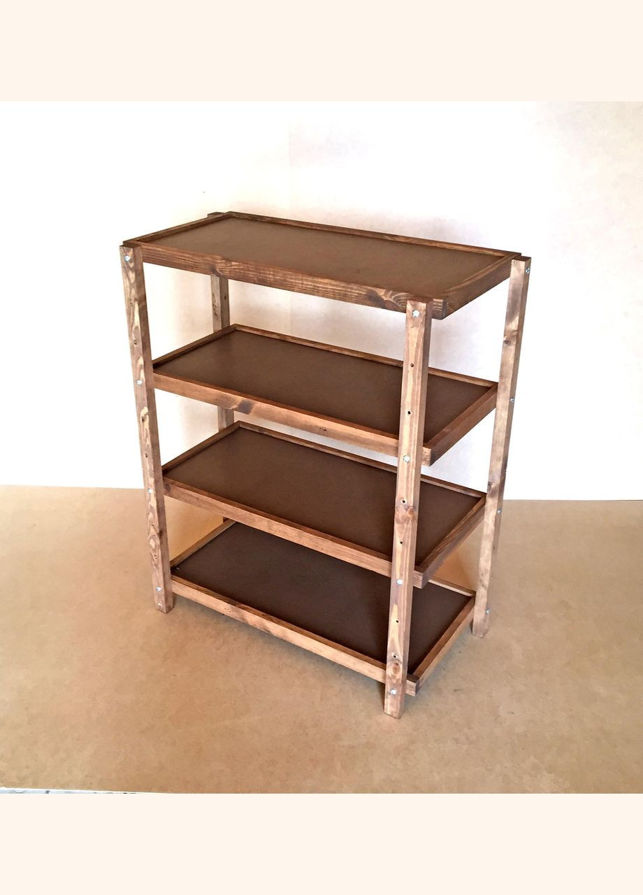 Этажерка разборная из дерева Честер 4 полки 40х80х100 капучино (ЭТЖ-844080100) No Brand (327850182)