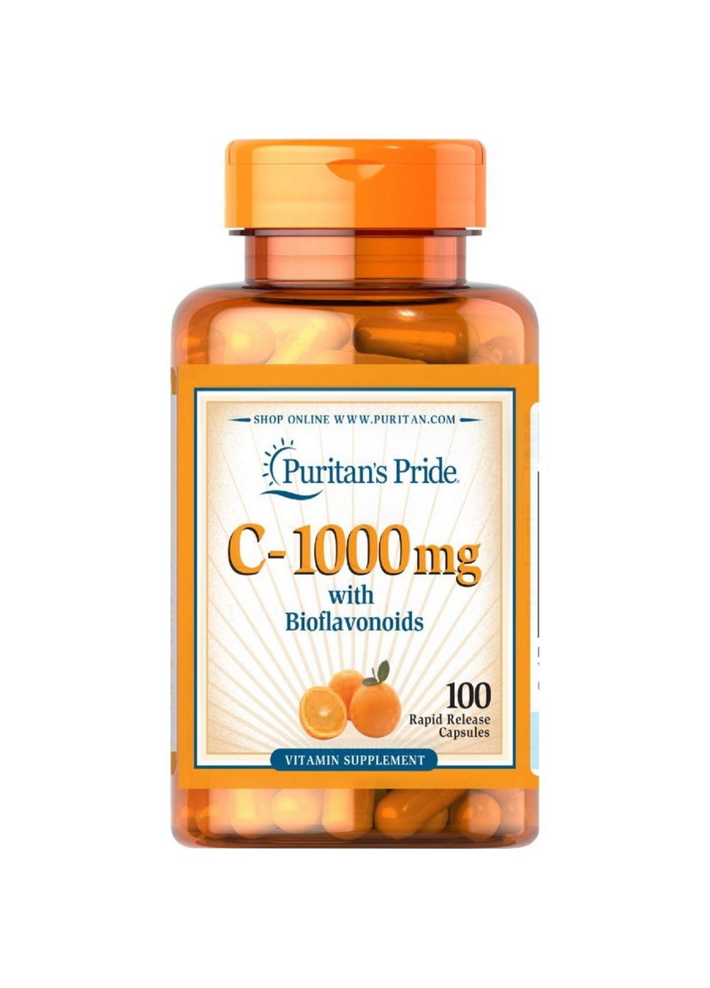 Витамины и минералы Vitamin C-1000 mg with Bioflavonoids, 100 капсул Puritans Pride (293338975)