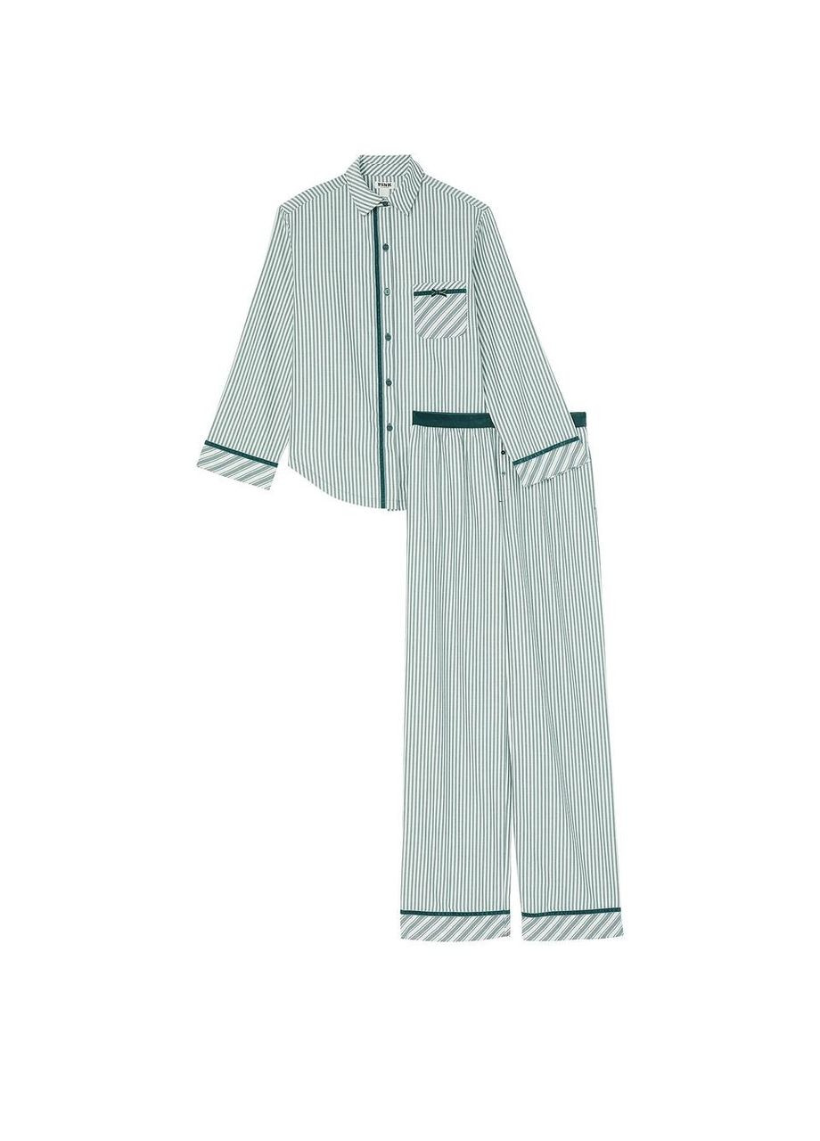 Зелена всесезон жіноча піжама (штани + сорочка) flannel pajama Victoria's Secret